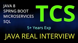 TCS | 5+ years experience|  real time java interview series| Interview 10