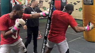JARON BOOTS ENNIS TEARING APART HEAVY BAG WITH BODY SNATCHING HOOKS DURING WORKOUT!