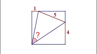 Если кое-что достроить, решение будет быстрым и простым ➜ Найдите угол внутри квадрата