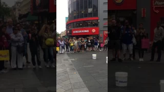 Insane street performer - Bucket Boy in Leicester Square 2017