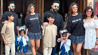 Shilpa Shetty Kundra & family Spotted after Post Lunch 😍💖📸