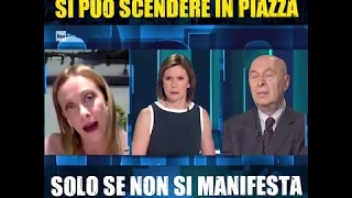 Giorgia Meloni: Per la sinistra si può scendere in piazza solo se non si manifesta contro il Governo