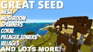 Top Minecraft Seed? Is this  The Best Minecraft Seed? Villages, Outposts, Spawners, Everything Close