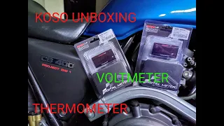 koso thermometer koso voltmeter unboxing honda superfour pb1