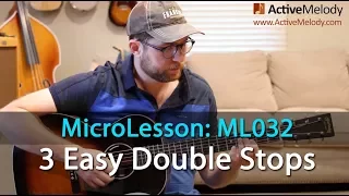 Learn 3 Easy Double Stops - Essential Double Stops for Improvising - Guitar Lesson - ML032