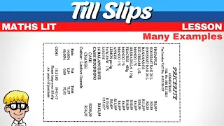 Till Slips Maths Literacy