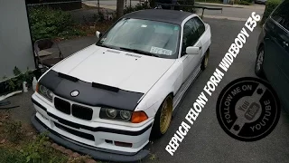 Ruined WideBody e36 final test fit insanely loud low and slow how to install over fenders diy felony