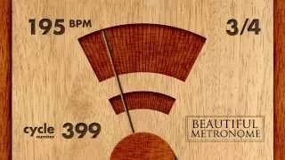 195 BPM 3/4 Wood Metronome HD