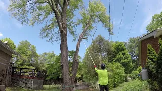 Removing a large lead over wires