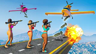 NUEVO MINIJUEGO MUY SABROSO!! AVIÓN BOMBARDERO vs CHICAS - GTA 5 ONLINE