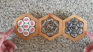 Coasters ..made from bottle caps set in resin.
