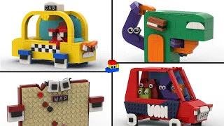 How to make Alphabet Lore WORDS with LEGO: CAB, MAP, GUN, and VAN