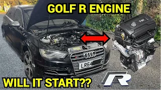 FITTING A VW GOLF R ENGINE INTO MY AUDI S3 PT.2