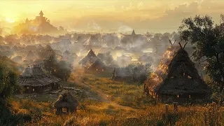 Sunset From 800 AD Viking City. Ambient for Sleep, Study, Relaxing.