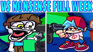 FNF vs NONSENSE Full Week + Cut Scenes + Endings (Friday Night Funkin' HARD/MOD) (FNF Mods)