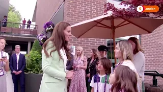 Wimbledon: Princess of Wales meets Emma Raducanu