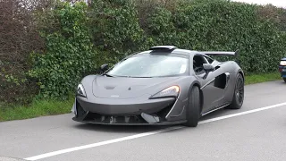 Sportscars Arriving at a CarMeet in Switzerland - 488 Pista, 620R, 430 Scuderia, 991 GT2 RS, DBX707