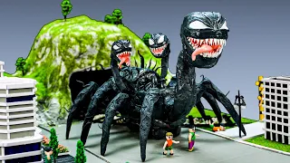 😬😬 Making THOMAS.EXE SPIDER-VENOM Sculptures | Leovincible & Trevor Henderson Creatures with Clay