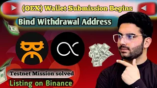 Openex (OEX) Withdrawal Detail Guide | How To Add wallet Address & Listing updates#crypto