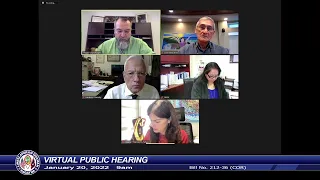 Virtual Public Hearing -  Senator Clynton E. Ridgell - January 20, 2022 9am PT.2