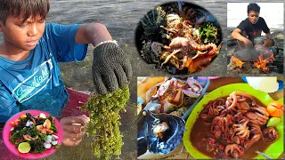 MUKBANG SEAFOOD HARGA SELANGIT _ Kerang Mutiara, Anggur Laut, Gurita, Bulu Babi, Ikan Batu