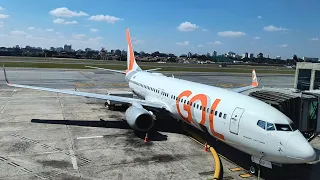 Linda vista da aproximação e pouso no aeroporto de Congonhas em São Paulo  🇧🇷🇧🇷🇧🇷 no 737 800 da Gol