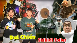 Đại Chiến Với Quái Vật Bồn Cầu Skibidi Toilet Ngoài Đời Thực | Anh Tóc Xoăn