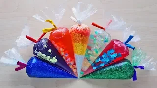 Making Slime Piping Bags Satisfying Crunchy Slime #98