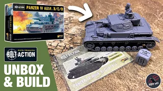 Unboxing PANZER IV AUSF B/C/D - Medium Tank For Bolt Action - Contents, Build & Includes a Dice!