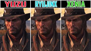 Red Dead Redemption - Yuzu VS Ryujinx VS Xenia - (1080P + 4K 60fps)