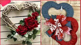 Top Modern Heart Shape Wreaths Valentine Day || Heart Wreaths 2021/Latest Wreaths Designs