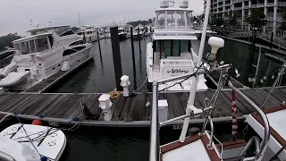 Coming in hot Boat docking high winds heart pumping Happy New Year