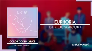 BTS (방탄소년단) (JUNGKOOK) - Euphoria [Color Coded Lyrics (HAN/ROM/ENG)]