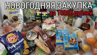 закупка продуктов на новый год /  чек на 10000 рублей / обзор с ценами