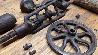 Vintage hand drill restoration.