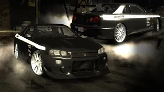 #8 Need for Speed Most Wanted 2005: Nissan Skyline R34 GTR Build + Gameplay.