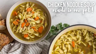 CLASSIC Chicken Noodle Soup with Homemade Stock | The Recipe Rebel