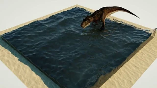 Dinosaurio en agua