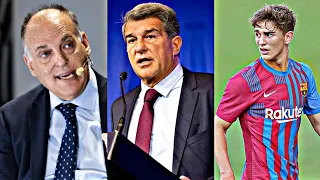 Barcelona Latest News: Laporta hits back at Tebas| Gavi confirmed to have minutes against Bayern
