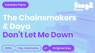 Don't Let Me Down (Piano karaoke demo) The Chainsmokers & Daya