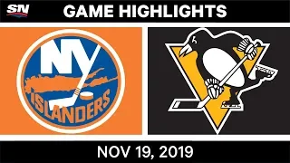 NHL Highlights | Islanders vs Penguins - Nov. 19, 2019