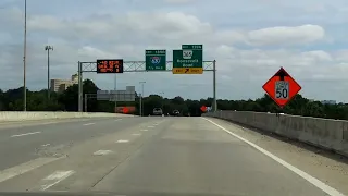 Driving through downtown Little Rock, AR northbound