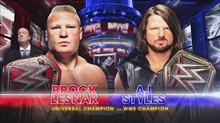 WWE Survivor Series 2017 AJ Styles vs Brock Lesnar 2K18 Simulation