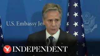 Watch again: Blinken speaks to media as he visits Tel Aviv for talks on Gaza conflict