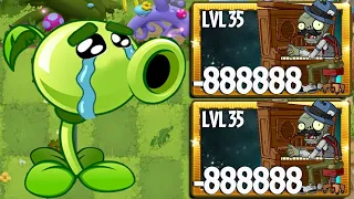 PvZ 2 Challenge - 35 Plants Same Power Up Vs Super Pianist Zombie Level 35 - Who will win?