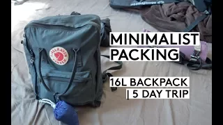 PACK WITH ME! MINIMALIST PACKING USING FJALLRAVEN BACKPACK