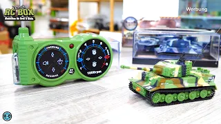 DETAILED MINI RC TANK TIGER BY AMEWI IN 1/72 SCALE | UNBOXING
