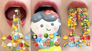 asmr 2HOUR EMOJI FOOD CHALLENGE DESSERT MUKBANG SATISFYING & RELAXING 2시간 이모지 모음집 eating sounds