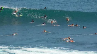 WHO IS DROP IN ON THESE WAVES? MANY SURFERS DROP IN AT ULUWATU