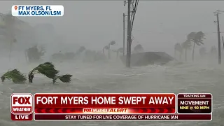 Powerful Storm Surge From Hurricane Ian Sweeps Away Homes